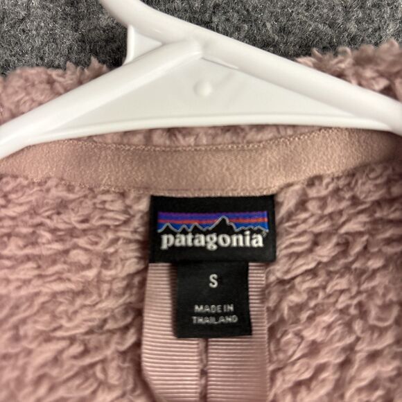 Patagonia Los Gatos Hooded Pullover Sz S dusty Pink Cozy Fleece Outdoors Granola - Picture 3 of 7
